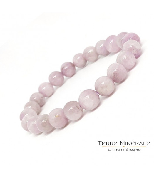Bracelet Kunzite Boule 8 mm Bracelet Kunzite Boule 8 mm