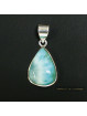 Pendentif Larimar goutte Argent 0.925 Rhodié