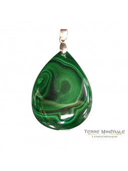 Pendentif Malachite Argent...