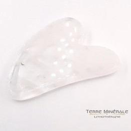 Gua Sha Coeur De Massage Cristal de Roche 80 mn