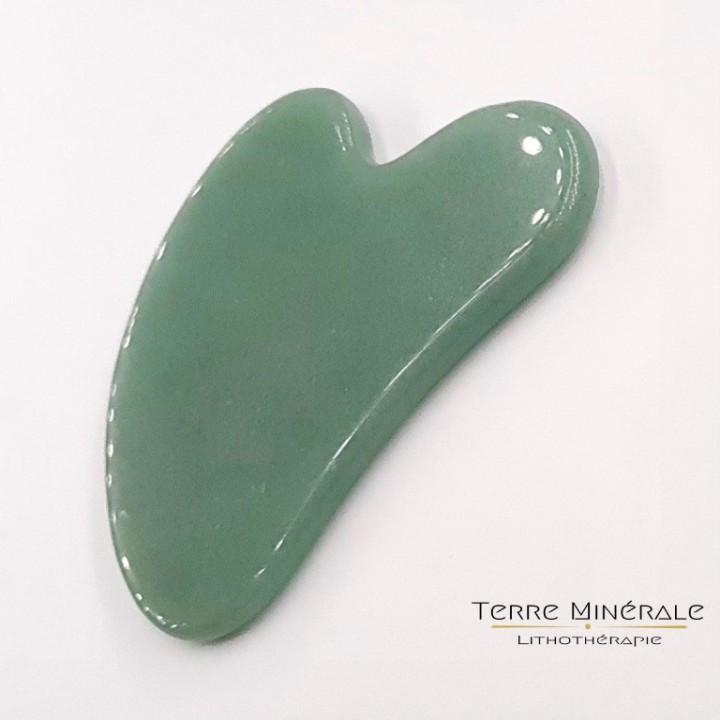 Gua Sha Coeur De Massage Jade Nephrite AB 80 mn