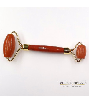 Rouleau De Massage Jaspe Rouge A (2 têtes) – BIJOUX FANTAISIE BEAUTHEIL 77