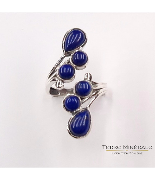 Bague réglable Lapis Lazuli AA Argent 925