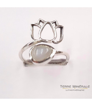 Bague réglable Peristerite AA Argent 925 - REF 02 – BIJOUX FANTAISIE ASPERJOC 07