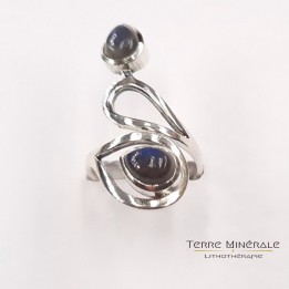 Bague Réglable Labradorite AA Argent 925 - REF 05