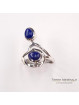 Bague réglable Lapis Lazuli AA Argent 925 - REF 05