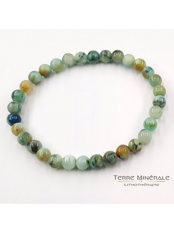 Bracelet Chrysocolle Shattuckite AB Boule 6mm