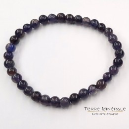 Bracelet Cordierite A+  Boule 6 mm