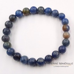 Bracelet Dumortierite AA Boule 8 mn