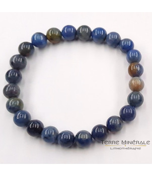 Bracelet Dumortierite AA Boule 8 mn – BIJOUX FANTAISIE DARVAULT 77