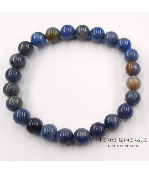 Bracelet Dumortierite AA Boule 8 mn