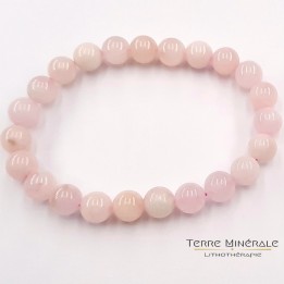 Bracelet Morganite AA Boule 8mm