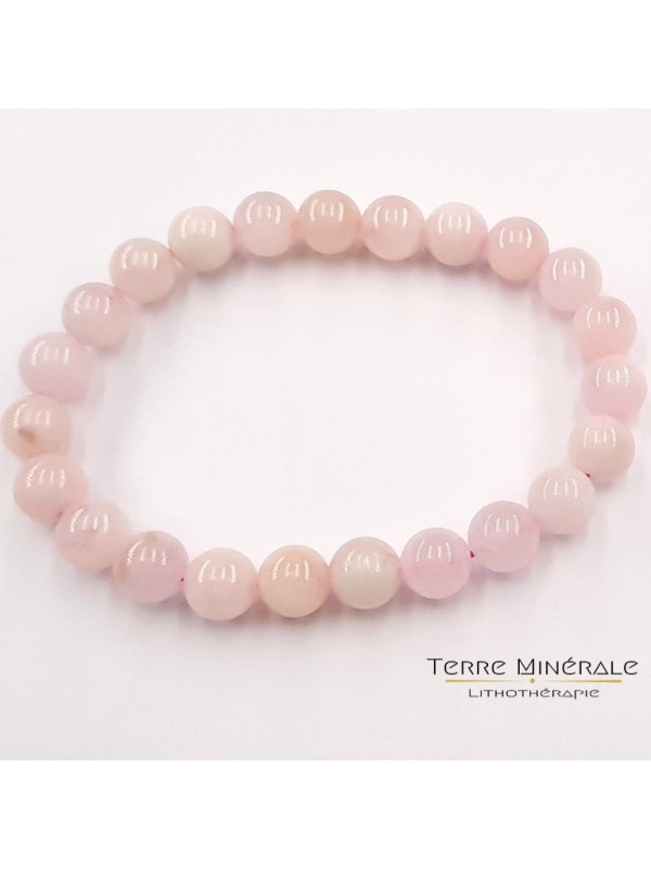 Bracelet Morganite AA Boule 8mm