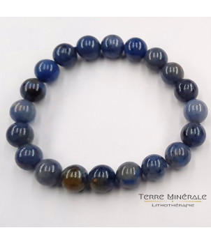 Bracelet Dumortierite AA Boule 10 mn – BIJOUX FANTAISIE ROUZIERS 15