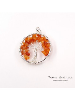 Pendentif Arbre De Vie 40mm Cornaline A