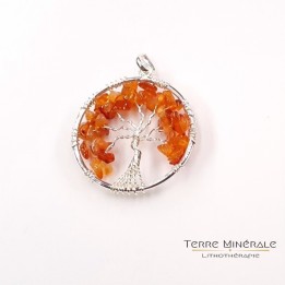 Pendentif Arbre De Vie 40mm Cornaline A