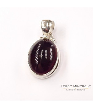 Pendentif Grenat Rhodolite AAA Argent 925 – BIJOUX FANTAISIE RANDENS 73