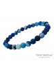 Bracelet Agate Bleue dépolie 6 mn