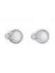 Boucles d'oreilles plaquée rhodium et Crystals From Swarovski® 6984-04