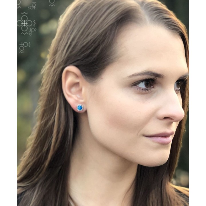 Boucles d'oreilles plaquée rhodium et Crystals From Swarovski® 6984-03