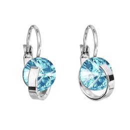 Boucles d'Oreilles Rivoli Aigue Marine Crystals From Swarovski® 6540-12
