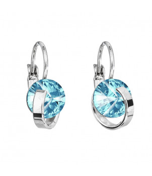 Boucles d'Oreilles Rivoli Aigue Marine Crystals From Swarovski® 6540-12 – BIJOUX FANTAISIE GOUAIX 77
