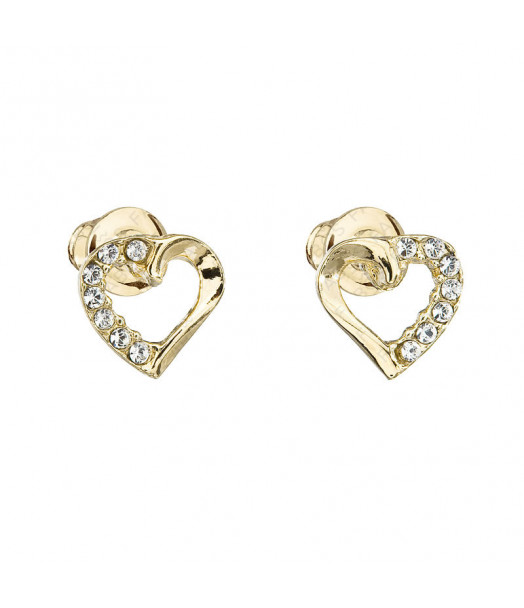 Boucles d'Oreilles Coeur 8 mn Crystals From Swarovski® 0013-02
