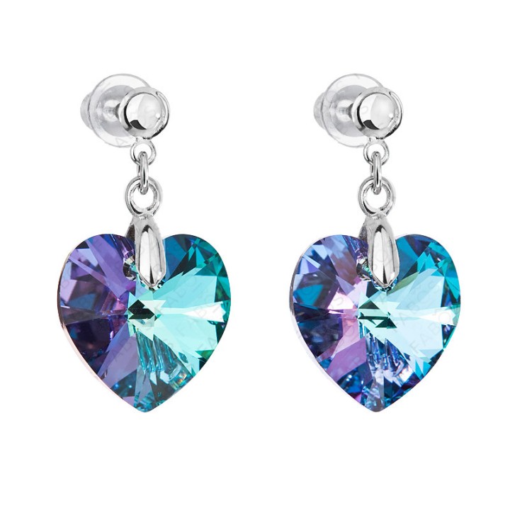 Boucles d'Oreilles Coeur Arc en ciel Crystals From Swarovski® 4661-04