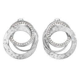 Boucles d'Oreilles Cercles Crystals From Swarovski® 6638-02-Rh