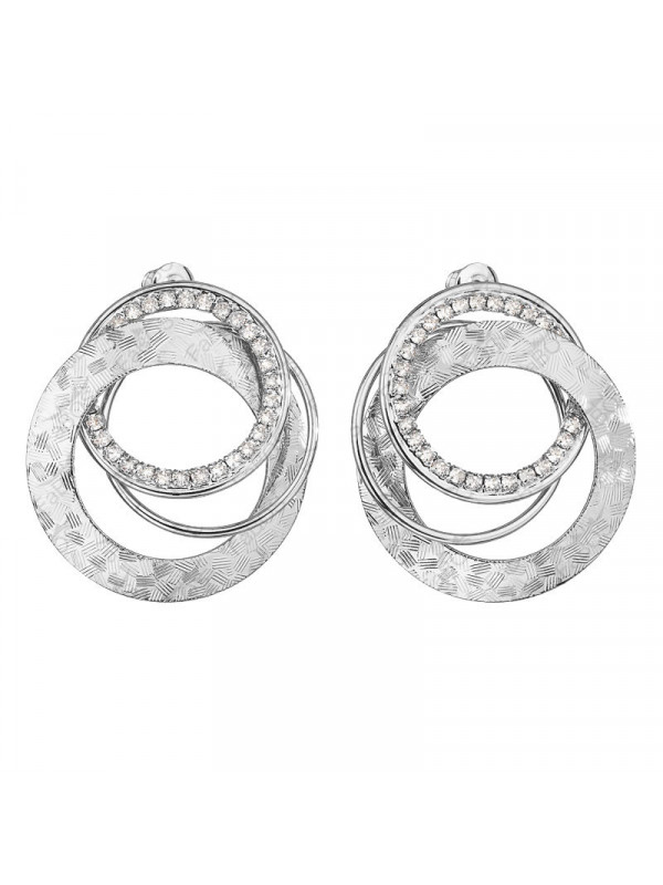 Boucles d'Oreilles Cercles Crystals From Swarovski® 6638-02-Rh