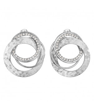 Boucles d'Oreilles Cercles Crystals From Swarovski® 6638-02-Rh