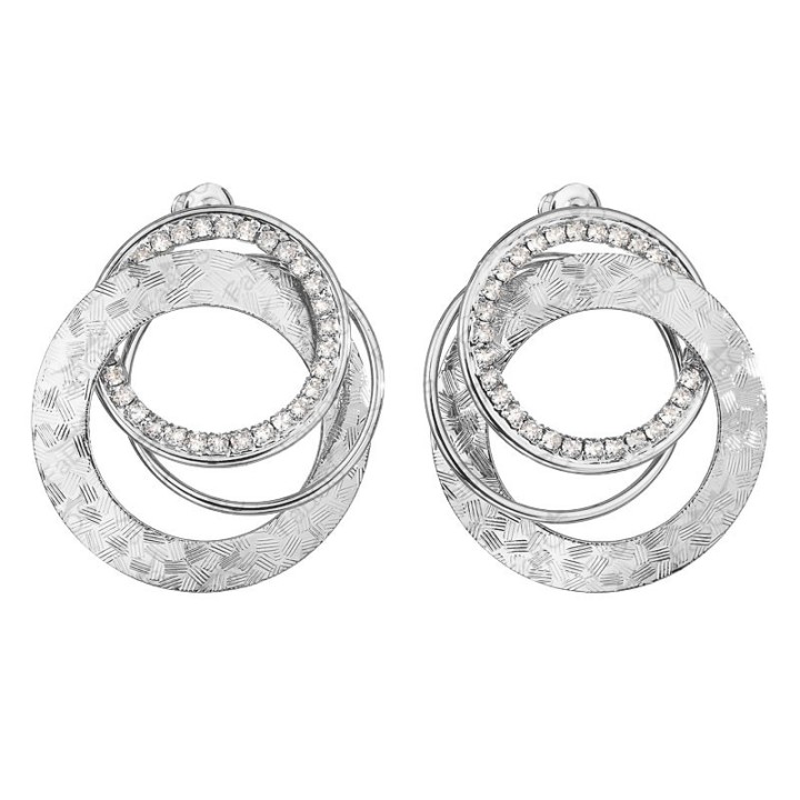 Boucles d'Oreilles Cercles Crystals From Swarovski® 6638-02-Rh