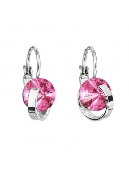 Boucles d'Oreilles Rivoli Rose Crystals From Swarovski® 6540-27-Rh