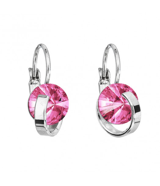 Boucles d'Oreilles Rivoli Rose Crystals From Swarovski® 6540-27-Rh