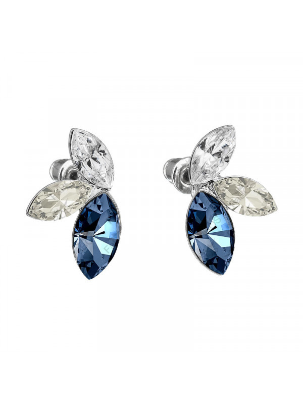 Boucles d'Oreilles Bleue Denim Crystals From Swarovski® 6273-03-Rh