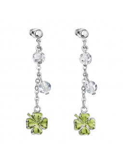 Boucles d'Oreilles Lucky Tassel Crystals From Swarovski® 6337-02-Rh