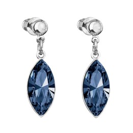 Boucles d'Oreilles Naveta bleu Denim Crystals From Swarovski® 5041-03-Rh