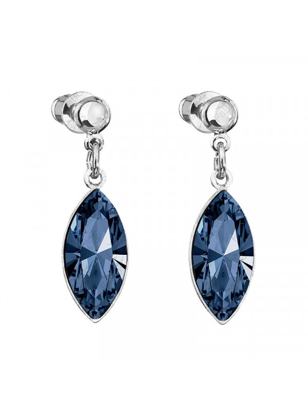 Boucles d'Oreilles Naveta bleu Denim Crystals From Swarovski® 5041-03-Rh