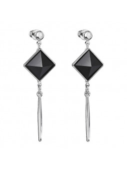 Boucles d'Oreilles Pyramide Crystals From Swarovski® 6251-03-Rh