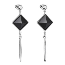 Boucles d'Oreilles Pyramide Crystals From Swarovski® 6251-03-Rh