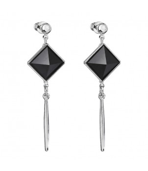 Boucles d'Oreilles Pyramide Crystals From Swarovski® 6251-03-Rh