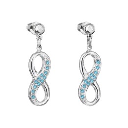 Boucles d'Oreilles Aigue Marine Crystals From Swarovski® 6348-03-Rh