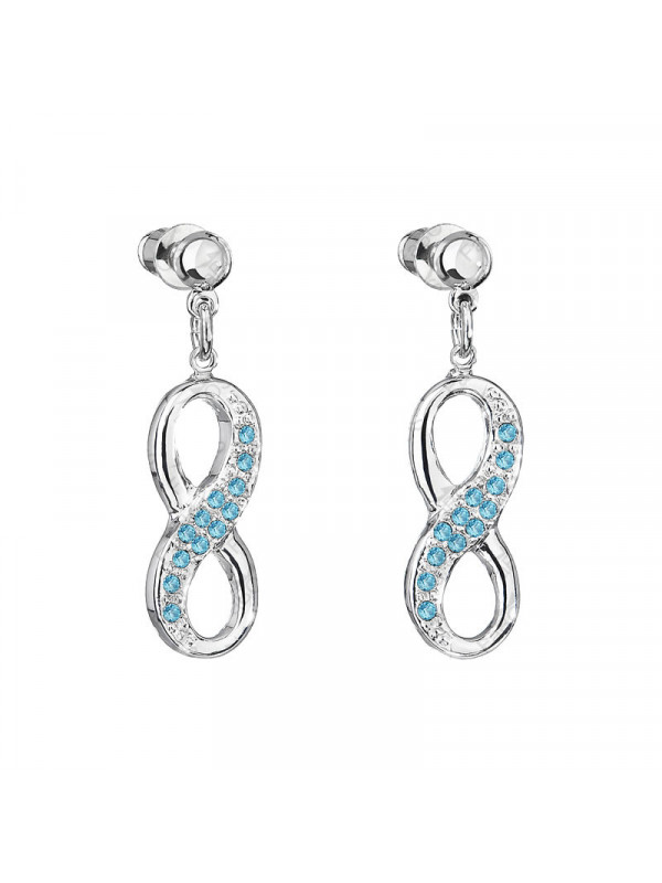 Boucles d'Oreilles Aigue Marine Crystals From Swarovski® 6348-03-Rh