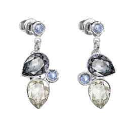 Boucles d'Oreilles Poire Saphir Crystals From Swarovski® 6405-03-Rh