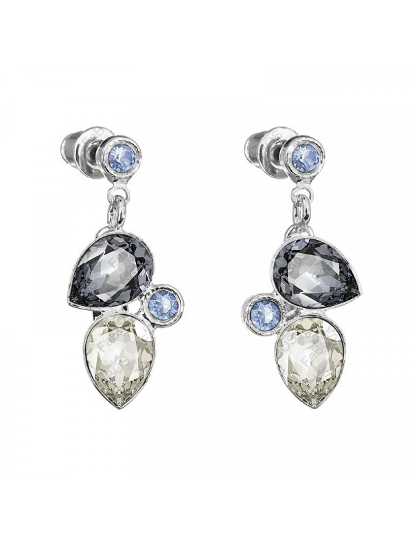 Boucles d'Oreilles Poire Saphir Crystals From Swarovski® 6405-03-Rh