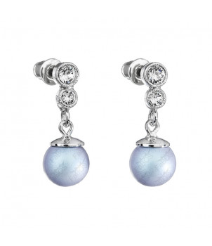 Boucles d'Oreilles Perle 8 mn bleu clair Crystals From Swarovski® 6411-03-Rh – BIJOUX FANTAISIE FONTENAILLES 77