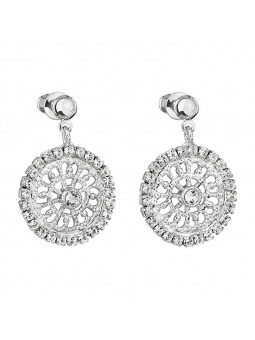 Boucles d'Oreilles Roue Filigrane Crystals From Swarovski® 6574-02-Rh