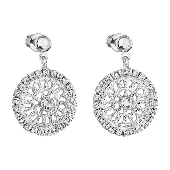 Boucles d'Oreilles Roue Filigrane Crystals From Swarovski® 6574-02-Rh