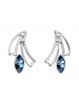 Boucles d'Oreilles Gentle Blue Denim Crystals From Swarovski® 6770-03-Rh