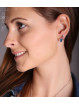 Boucles d'Oreilles Gentle Blue Denim Crystals From Swarovski® 6770-03-Rh